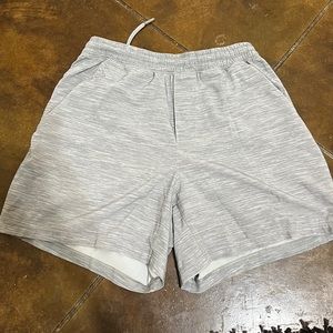 Men’s Lululemon shorts size small, light grey